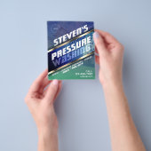 Prospectus 11,4 Cm X 14,2 Cm Lavage sous pression avec logo (main)