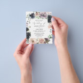 Prospectus 11,4 Cm X 14,2 Cm Lavande Budget, Bleu Marine, Mariage rose (main)