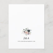 Prospectus 11,4 Cm X 14,2 Cm Lavande Budget, Bleu Marine, Mariage rose (Dos)