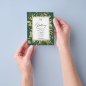 Prospectus 11,4 Cm X 14,2 Cm LeahG Emerald Green Greenery Mariage Invitation (main)