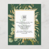 Prospectus 11,4 Cm X 14,2 Cm LeahG Emerald Green Greenery Mariage Invitation (Dos)