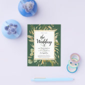 Prospectus 11,4 Cm X 14,2 Cm LeahG Emerald Green Greenery Mariage Invitation (Simple)