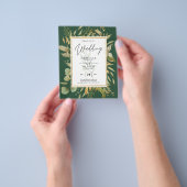 Prospectus 11,4 Cm X 14,2 Cm LeahG Emerald Green Greenery Mariage Invitation (main)