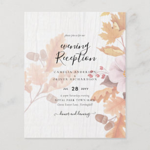 Prospectus 11,4 Cm X 14,2 Cm LeahG Faire-part de mariage aux feuilles d'automne