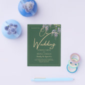Prospectus 11,4 Cm X 14,2 Cm LeahG Green Purple WISTERIA Wedding INVITE (Simple)