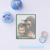 Prospectus 11,4 Cm X 14,2 Cm LeahG Green Purple WISTERIA Wedding INVITE (Simple)