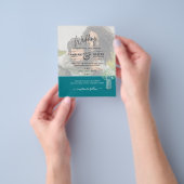 Prospectus 11,4 Cm X 14,2 Cm LeahG PHOTO OVERLAY Gypsophila Wedding Invitation (main)