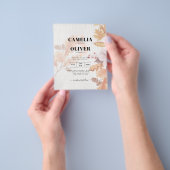 Prospectus 11,4 Cm X 14,2 Cm LeahG Terracotta Automne part Mariage Invitation (main)