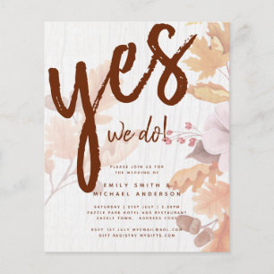 Prospectus 11,4 Cm X 14,2 Cm LeahG Terracotta Automne part Mariage Invitation
