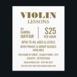 Prospectus 11,4 Cm X 14,2 Cm Leçons élégantes de violon publicitaire<br><div class="desc">Stylisme Leçons De Violon Annonce Des Flyers Par Le Magasin Carte de visite.</div>