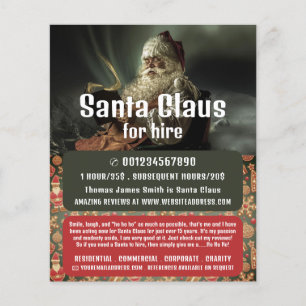 Prospectus 11,4 Cm X 14,2 Cm Lecture classique Père Noël, Santa Claus Entertain