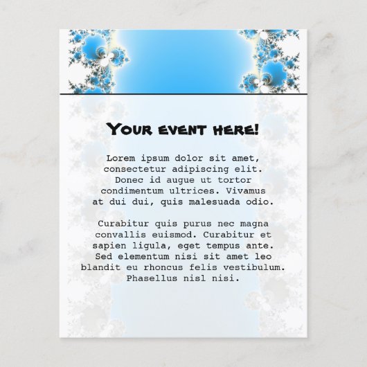 Prospectus 11,4 Cm X 14,2 Cm Leenece - Fractal bleu (Devant)