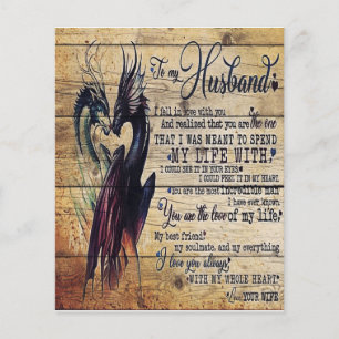 Prospectus 11,4 Cm X 14,2 Cm Lettre de citation d'amour à mon mari