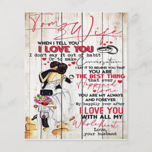 Prospectus 11,4 Cm X 14,2 Cm Lettre du mari à ma femme   Jolie présence  