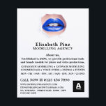 Prospectus 11,4 Cm X 14,2 Cm Lèvres bleues, agence de modélisation, agent modèl<br><div class="desc">Lèvres Bleues,  Agence De Modélisation,  Agent Modèle Flyers Publicitaires Par Le Magasin Carte de visite.</div>