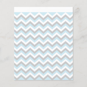 Prospectus 11,4 Cm X 14,2 Cm Light Aqua Turquoise Chevron Chic ZigZag Motif