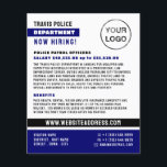 Prospectus 11,4 Cm X 14,2 Cm Ligne Bleue & Logo, Agent de police, Recrutement e<br><div class="desc">Blue Line & Logo,  Police Officer,  Law Recruitment Flyer by The Carte de visite Store.</div>