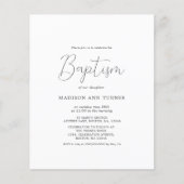 Prospectus 11,4 Cm X 14,2 Cm Lilac simple | Invitation au baptême (Devant)