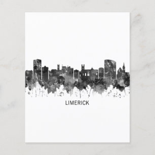 Prospectus 11,4 Cm X 14,2 Cm Limerick Ireland Skyline BW