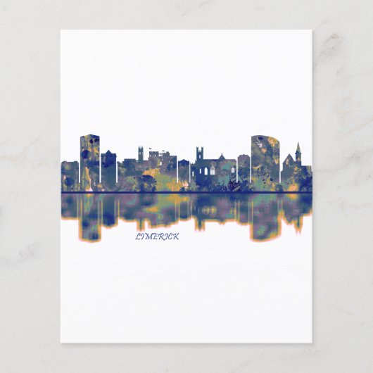 Prospectus 11,4 Cm X 14,2 Cm Limerick Skyline (Devant)