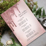 Prospectus 11,4 Cm X 14,2 Cm Liste des services de Parties scintillant d'or Ros<br><div class="desc">Maquillage Artist Rose Gold Parties scintillant Glam Service List,  Personnaliser le nom de l'entreprise,  les coordonnées,  et votre liste de produits/services et les prix.</div>