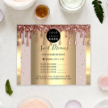 Prospectus 11,4 Cm X 14,2 Cm Logo Beauty Maquillage Nails Liste de prix SPA Ros<br><div class="desc">florenceK collection de salon de beauté de luxe</div>