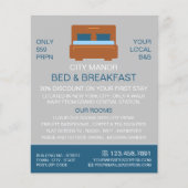 Prospectus 11,4 Cm X 14,2 Cm Logo, Bed & Breakfast Hébergement Advert (Devant)