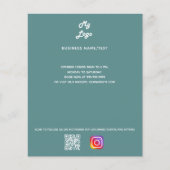 Prospectus 11,4 Cm X 14,2 Cm Logo commercial vert Dusty qr code instagram (Devant)