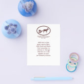 Prospectus 11,4 Cm X 14,2 Cm Logo de cheval et de buggy (Simple)