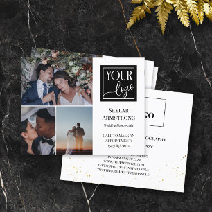 Prospectus 11,4 Cm X 14,2 Cm Logo de collage de photos propre Photographe profe