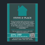 Prospectus 11,4 Cm X 14,2 Cm Logo de la maison, service de balayage de Chimney<br><div class="desc">Logo de la maison,  Service de balayage de Chimney Circulaire publicitaire par The Carte de visite Store.</div>