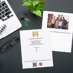 Prospectus 11,4 Cm X 14,2 Cm Logo de l'entreprise photo qr code instagram<br><div class="desc">Fond blanc. Personnalisez et ajoutez votre logo,  nom,  adresse,  votre texte,  votre propre code QR à votre compte instagram. Retour : ajoutez une photo et plus de texte.</div>