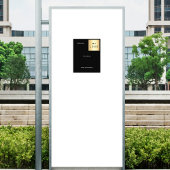 Prospectus 11,4 Cm X 14,2 Cm Logo d'entreprise blanc noir