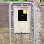 Prospectus 11,4 Cm X 14,2 Cm Logo d'entreprise blanc noir