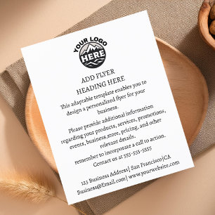 Prospectus 11,4 Cm X 14,2 Cm Logo d'entreprise minima marketing blanc