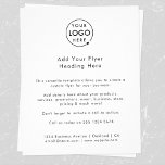Prospectus 11,4 Cm X 14,2 Cm Logo d'entreprise | Minimaliste Nettoyer Blanc Sim<br><div class="desc">Un simple modèle de prospectus d'affaires blanc personnalisé dans un style moderne et minimaliste qui peut être facilement mis à jour avec le logo de votre entreprise, les coordonnées et le texte personnalisé du prospectus. La solution idéale pour toute entreprise d'inclure des détails sur vos produits, services, promotions, prix d'événement...</div>