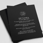 Prospectus 11,4 Cm X 14,2 Cm Logo d'entreprise | Personnalisé noir simple<br><div class="desc">Un simple modèle de prospectus d'entreprise noir et blanc personnalisé dans un style simple et minimaliste qui peut être facilement modifié et mis à jour avec votre propre logo d'entreprise, les détails du produit, les prix et plus encore! Choisissez la taille du prospectus et le type de papier dans le...</div>