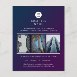 Prospectus 11,4 Cm X 14,2 Cm Logo d'entreprise photo personnalisée minimaliste