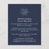 Prospectus 11,4 Cm X 14,2 Cm Logo d'entreprise | Simple Navy Blue Custom (Devant)