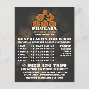 Prospectus 11,4 Cm X 14,2 Cm Logo du bois, bois de sciage/bois/panneau de bois