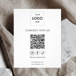 Prospectus 11,4 Cm X 14,2 Cm Logo du code QR Réseaux sociaux Entreprises<br><div class="desc">Connectez-vous avec nous flyer caractéristiques logo,  code qr et icône de médias sociaux.</div>