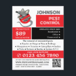 Prospectus 11,4 Cm X 14,2 Cm Logo du dessin animé - Lutte antiparasitaire Publi<br><div class="desc">Cartoon Rat Logo - Pest Control Publicité Flyer par The Carte de visite Store.</div>