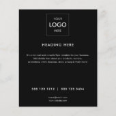 Prospectus 11,4 Cm X 14,2 Cm Logo minimal blanc affaires noir (Devant)