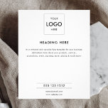 Prospectus 11,4 Cm X 14,2 Cm Logo Minimal White Business Marketing<br><div class="desc">Circulaire d'affaires simple.</div>