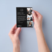 Prospectus 11,4 Cm X 14,2 Cm Logo moderne Photo Professionnel Black Business (main)