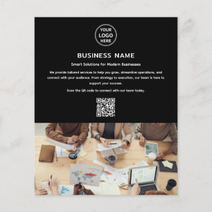 Prospectus 11,4 Cm X 14,2 Cm Logo Moderne Photo QR Professionnel Entreprise Noi