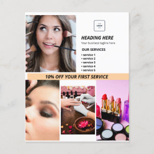 Prospectus 11,4 Cm X 14,2 Cm Logo Photo Business Marketing Flyer
