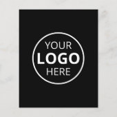Prospectus 11,4 Cm X 14,2 Cm Logo Photo Business Marketing Noir (Dos)