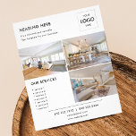 Prospectus 11,4 Cm X 14,2 Cm Logo photo minimaliste marketing d'entreprise<br><div class="desc">Circulaire d'affaires simple.</div>