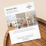 Prospectus 11,4 Cm X 14,2 Cm Logo photo minimaliste marketing d'entreprise<br><div class="desc">Circulaire d'affaires simple.</div>